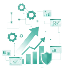 Business growth and technology illustration